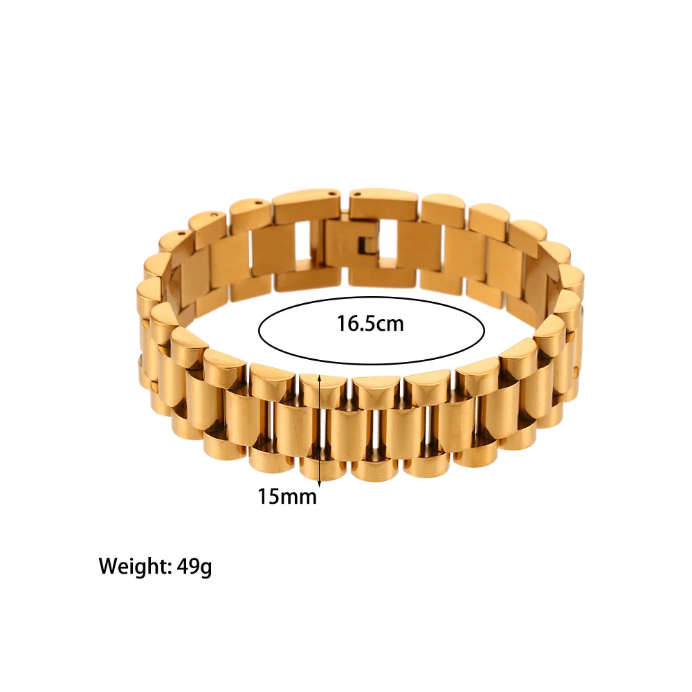 Kaia Stainless Steel Assorted Variety Collection Gold Plated Pearl Chain Cuff Bangle Bracelets Jewelry For Women