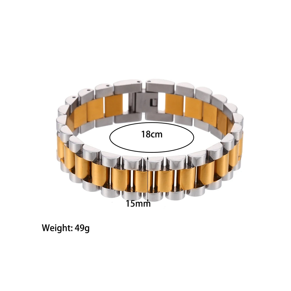 Kaia Stainless Steel Assorted Variety Collection Gold Plated Pearl Chain Cuff Bangle Bracelets Jewelry For Women